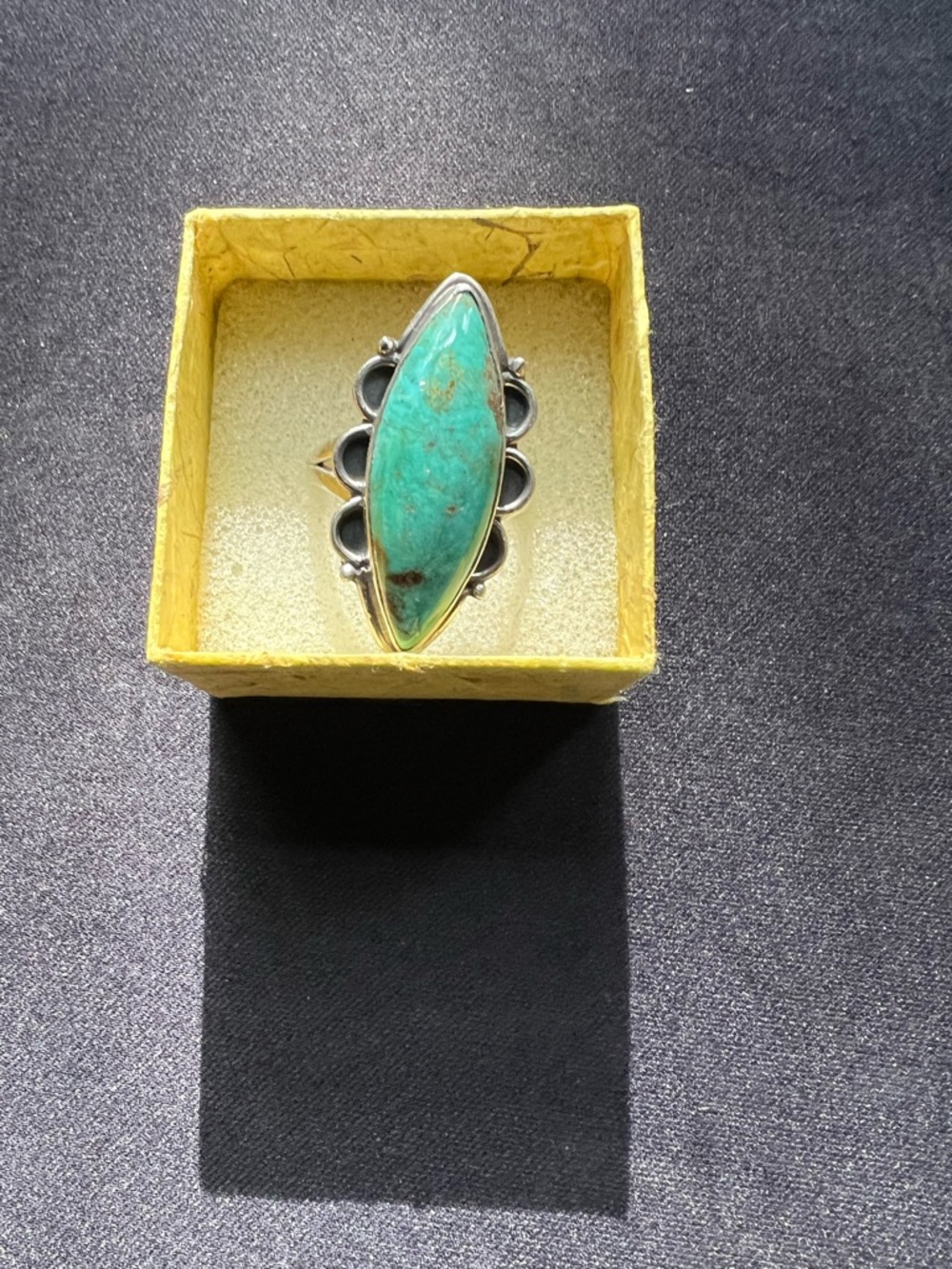 Southwest 925 Sterling silver turquoise ring size 9 - Picture 2 of 4